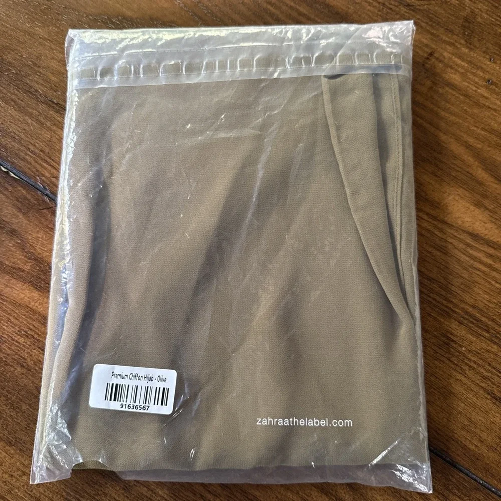 ZAHRAA Premium Chiffon Hijab Olive‎ New